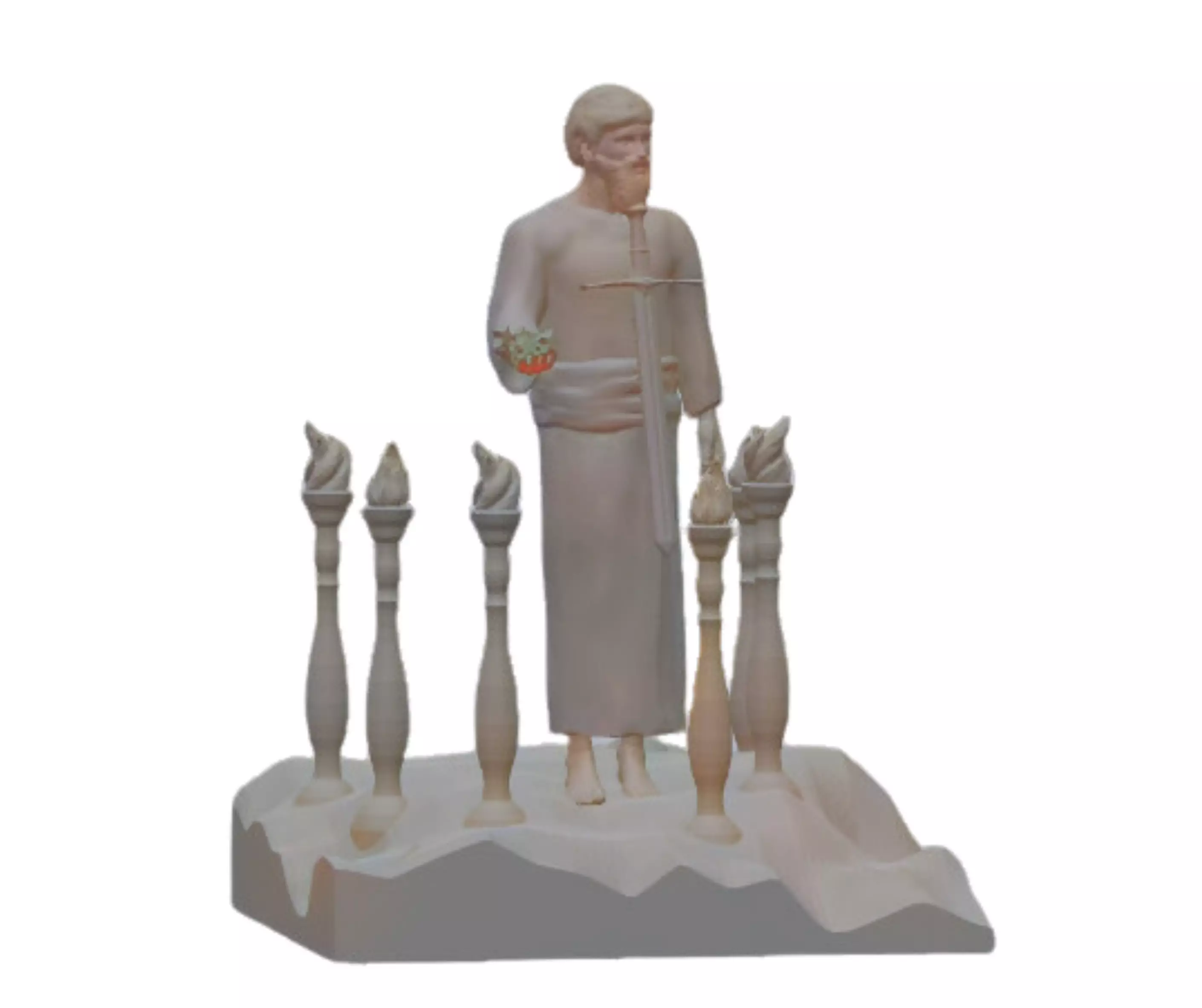 Jesus among the seven Churches 3D print model_0