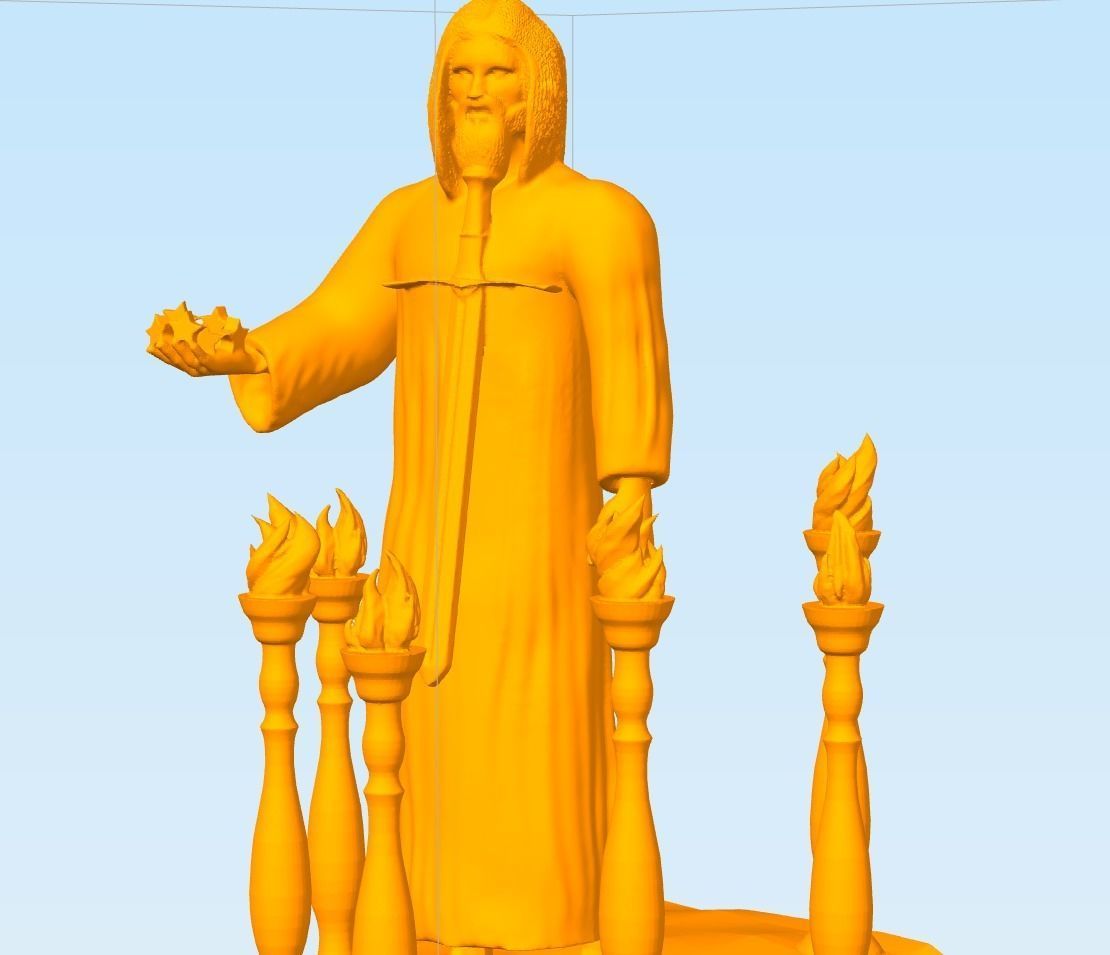 Jesus among the seven Churches 3D print model_2