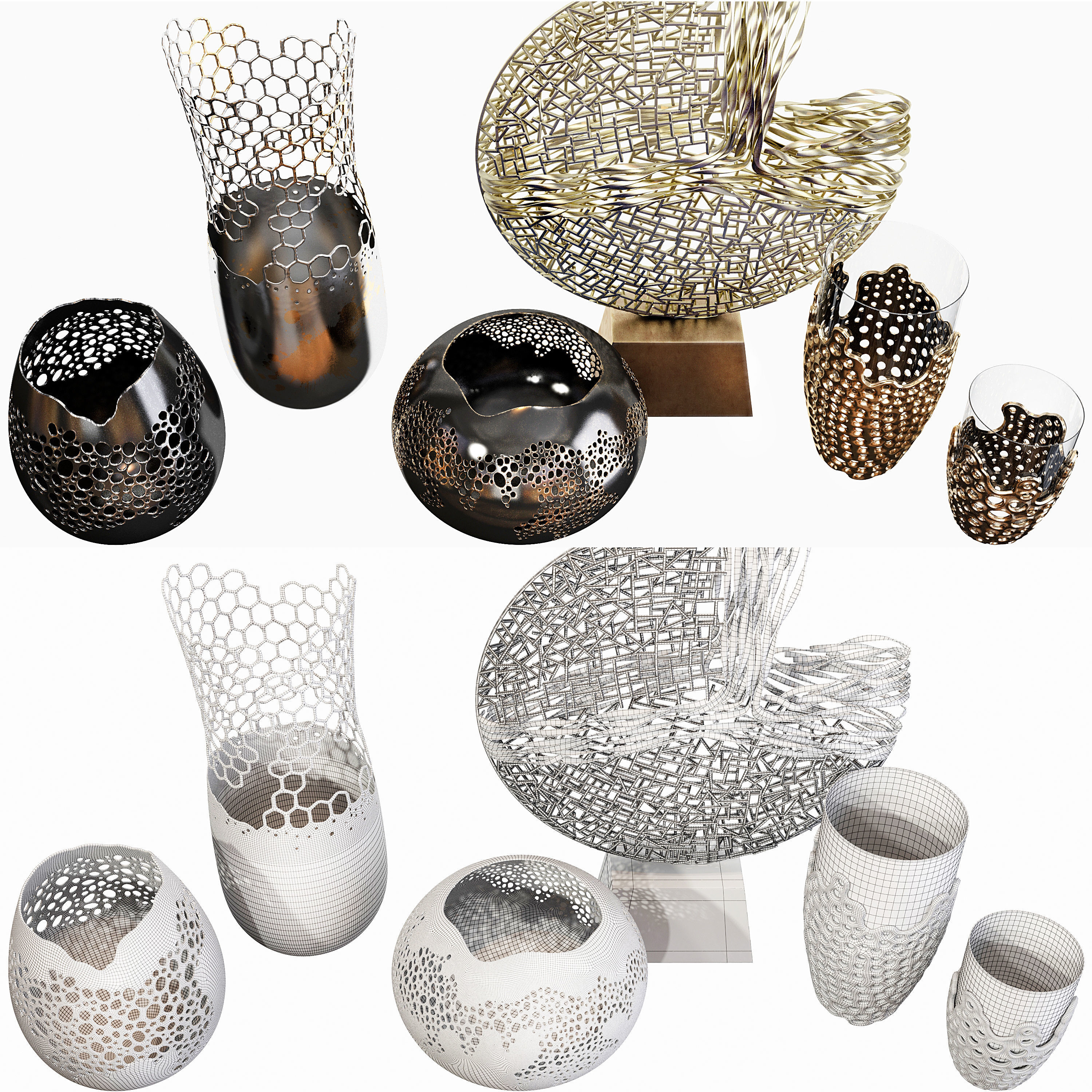 Decor set 60 3D model_4