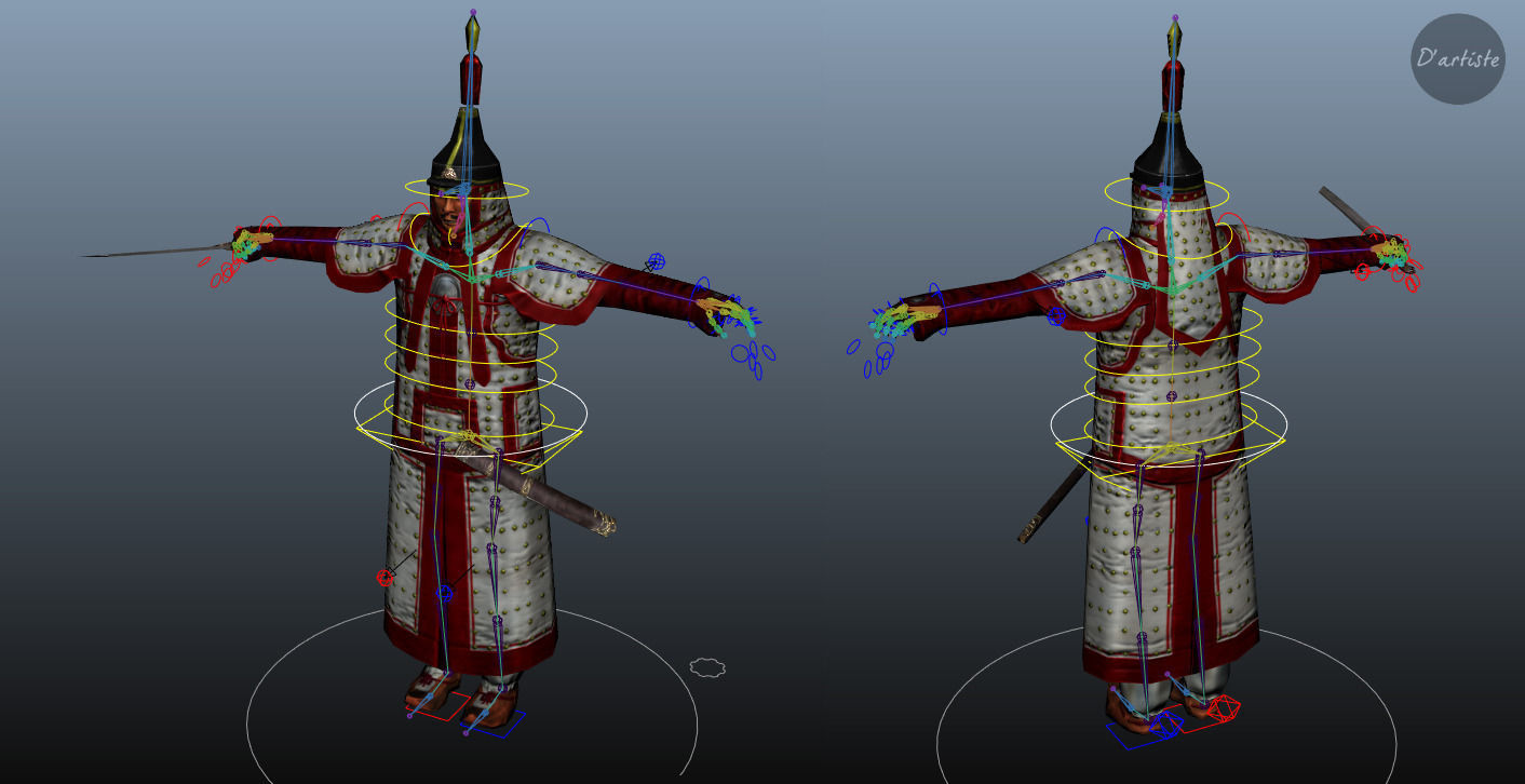 Imperial Guard Qin-Dynasty Low-poly 3D model_2