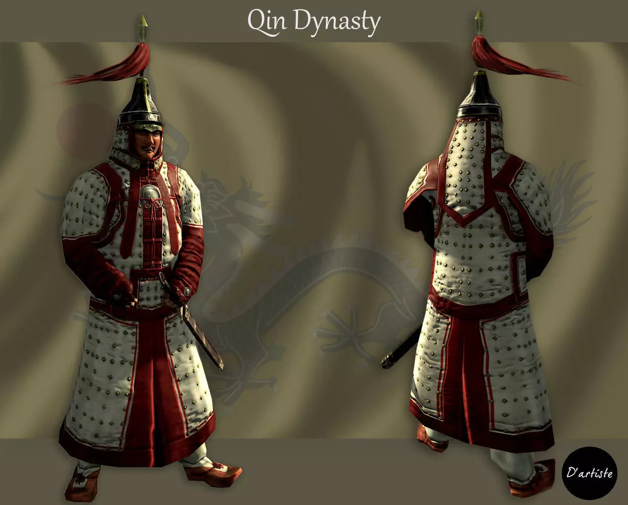 Imperial Guard Qin-Dynasty Low-poly 3D model_0