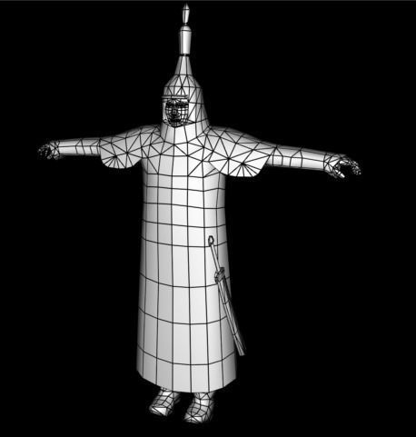 Imperial Guard Qin-Dynasty Low-poly 3D model_3