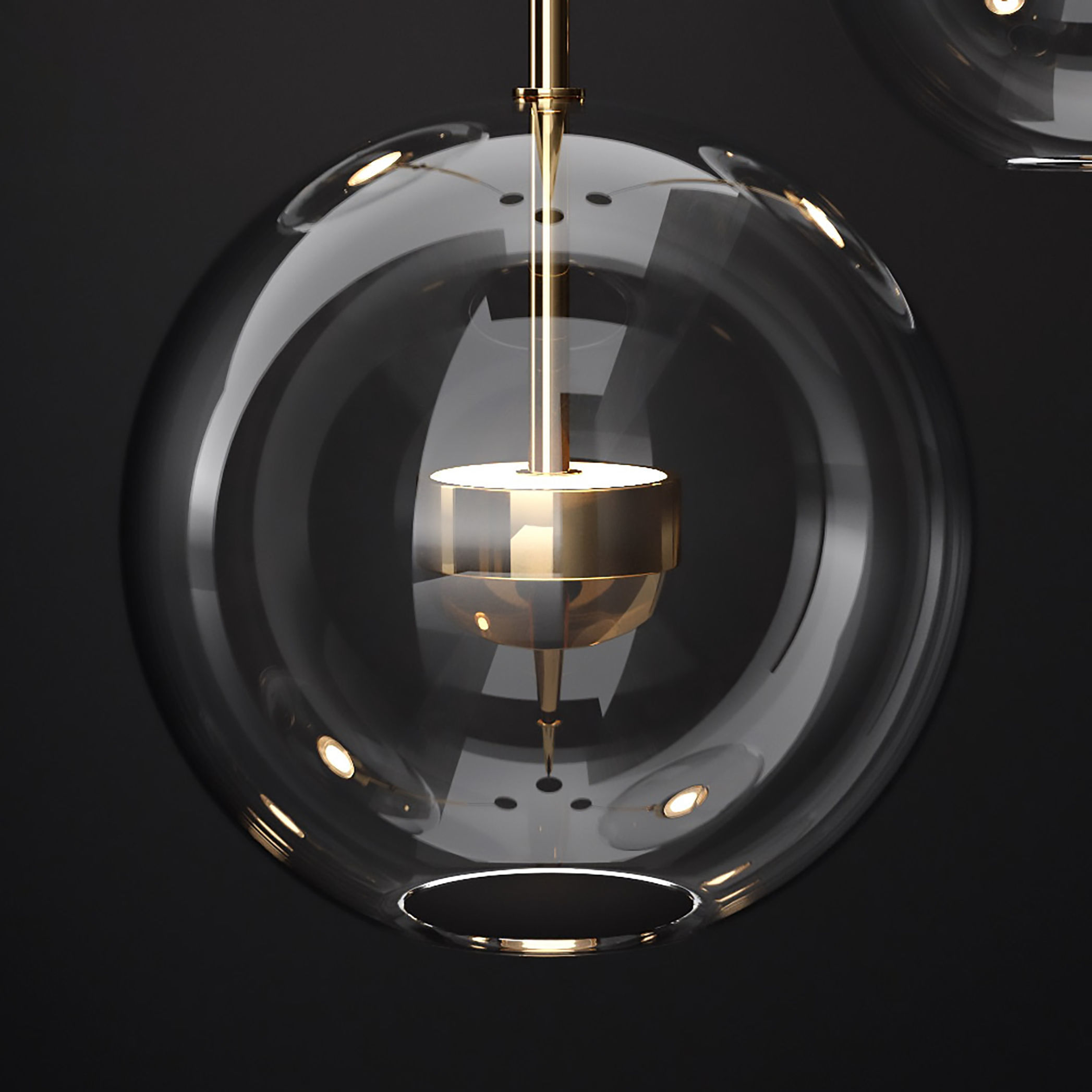 Giopato and Coombes Bolle 1 Bubble CLEAR GOLD 3D model_3