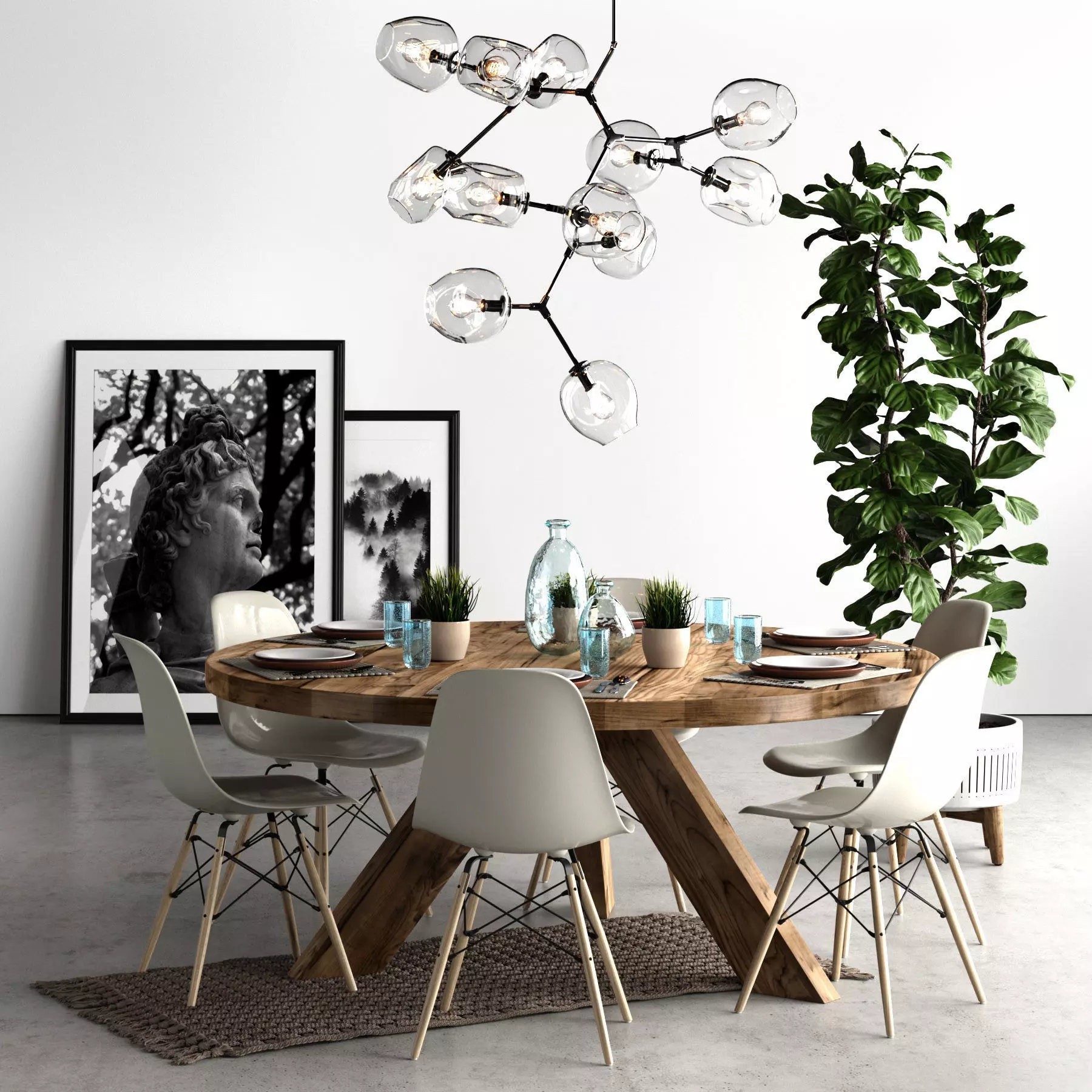 Dining set LOFT 3D model