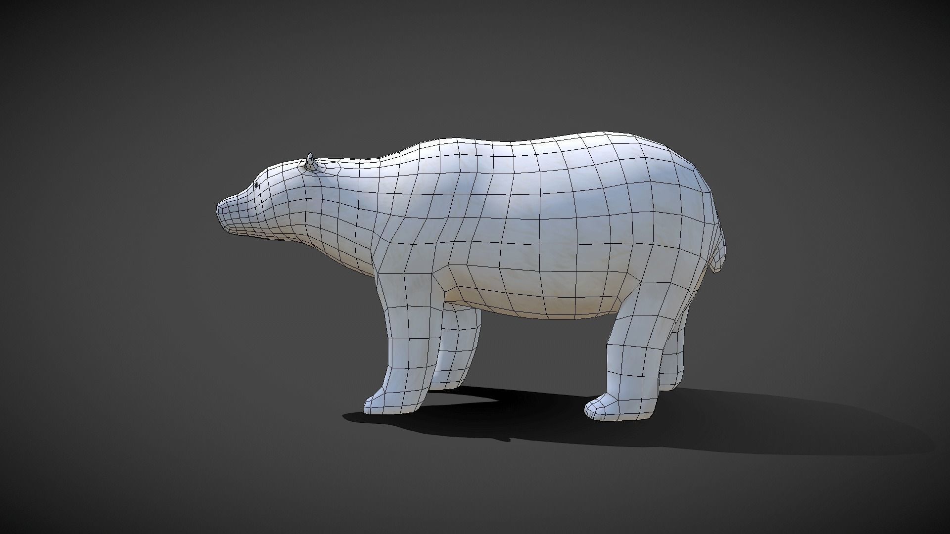Low poly Polar Bear - Idle Animated Low-poly 3D model_12