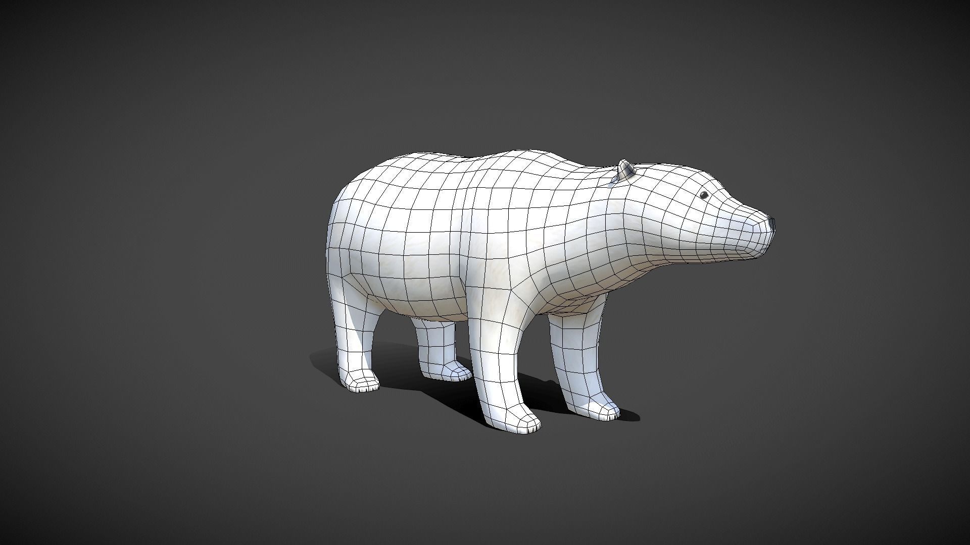 Low poly Polar Bear - Idle Animated Low-poly 3D model_8