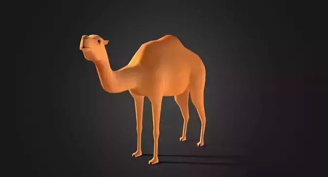 Low poly Camel - Idle Animated Low-poly 3D model