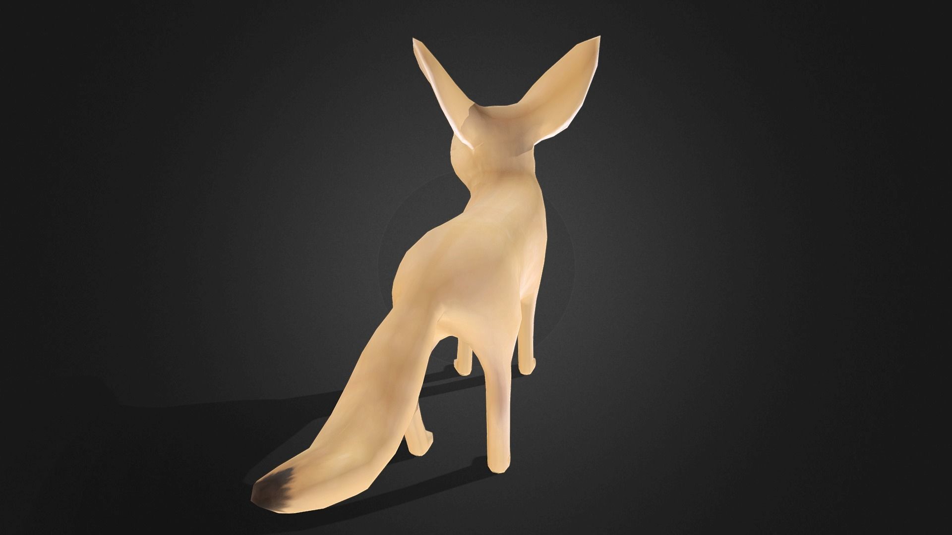 Low poly Fennec Fox - Idle Animated Low-poly 3D model_15