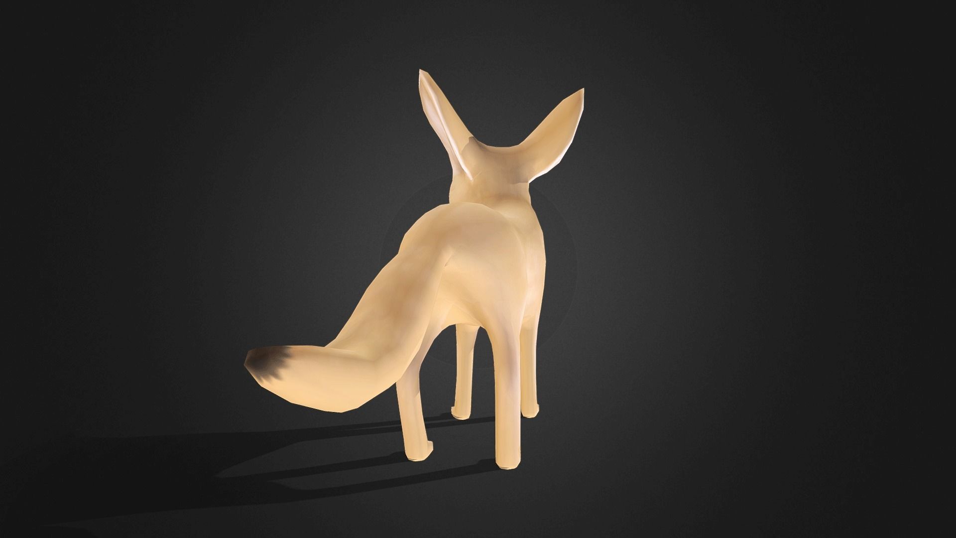 Low poly Fennec Fox - Idle Animated Low-poly 3D model_17