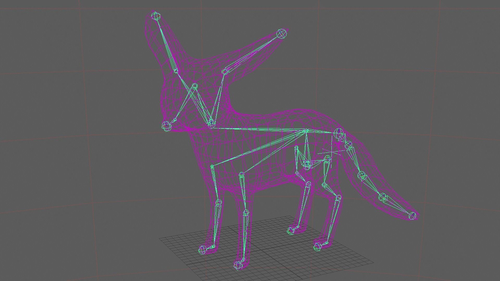 Low poly Fennec Fox - Idle Animated Low-poly 3D model_4