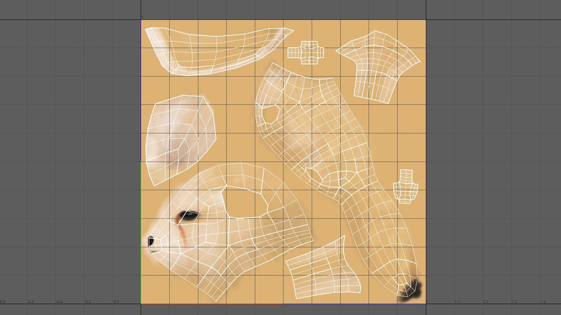 Low poly Fennec Fox - Idle Animated Low-poly 3D model_5