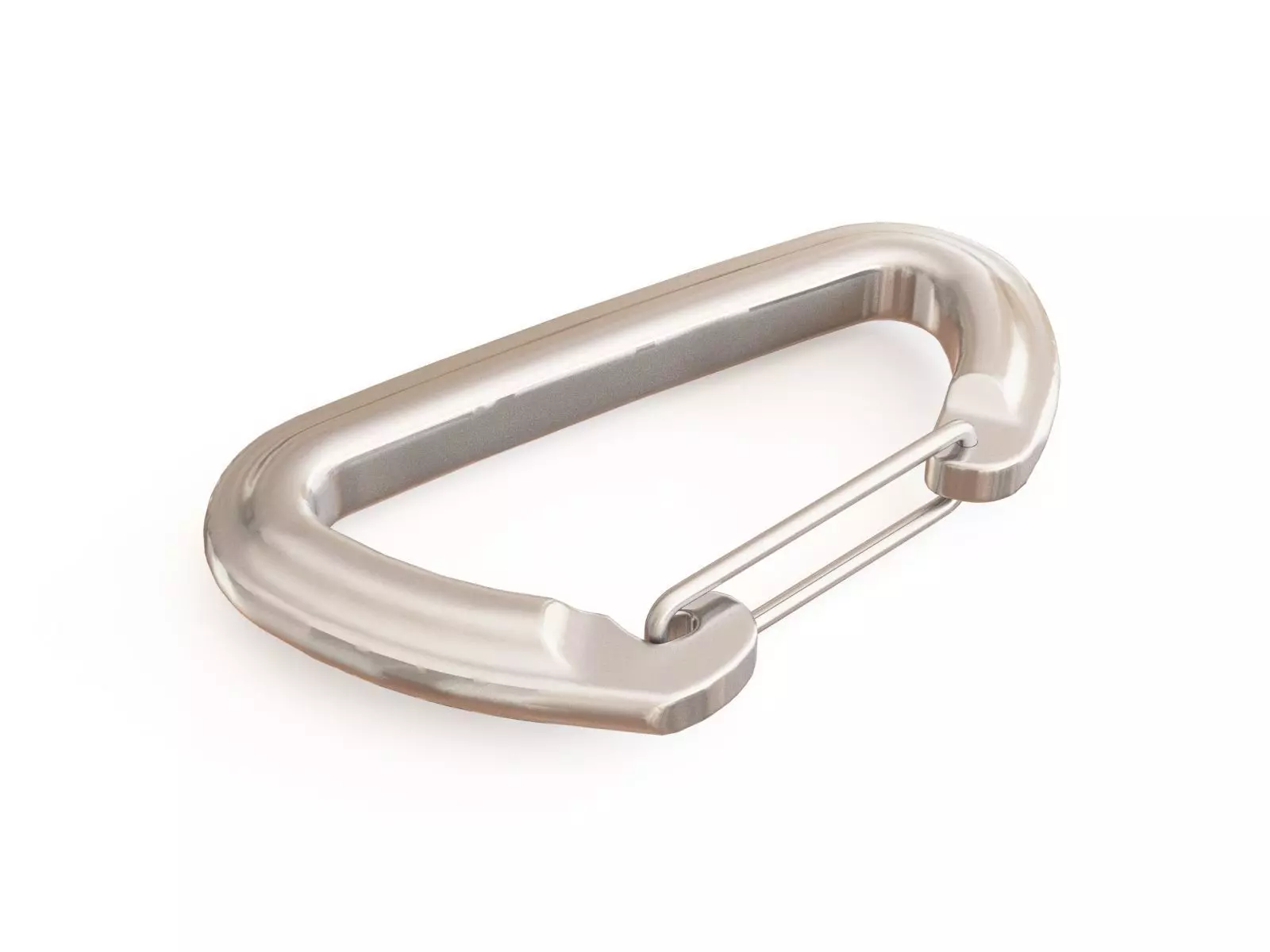Carabiner stainless steel 3D model