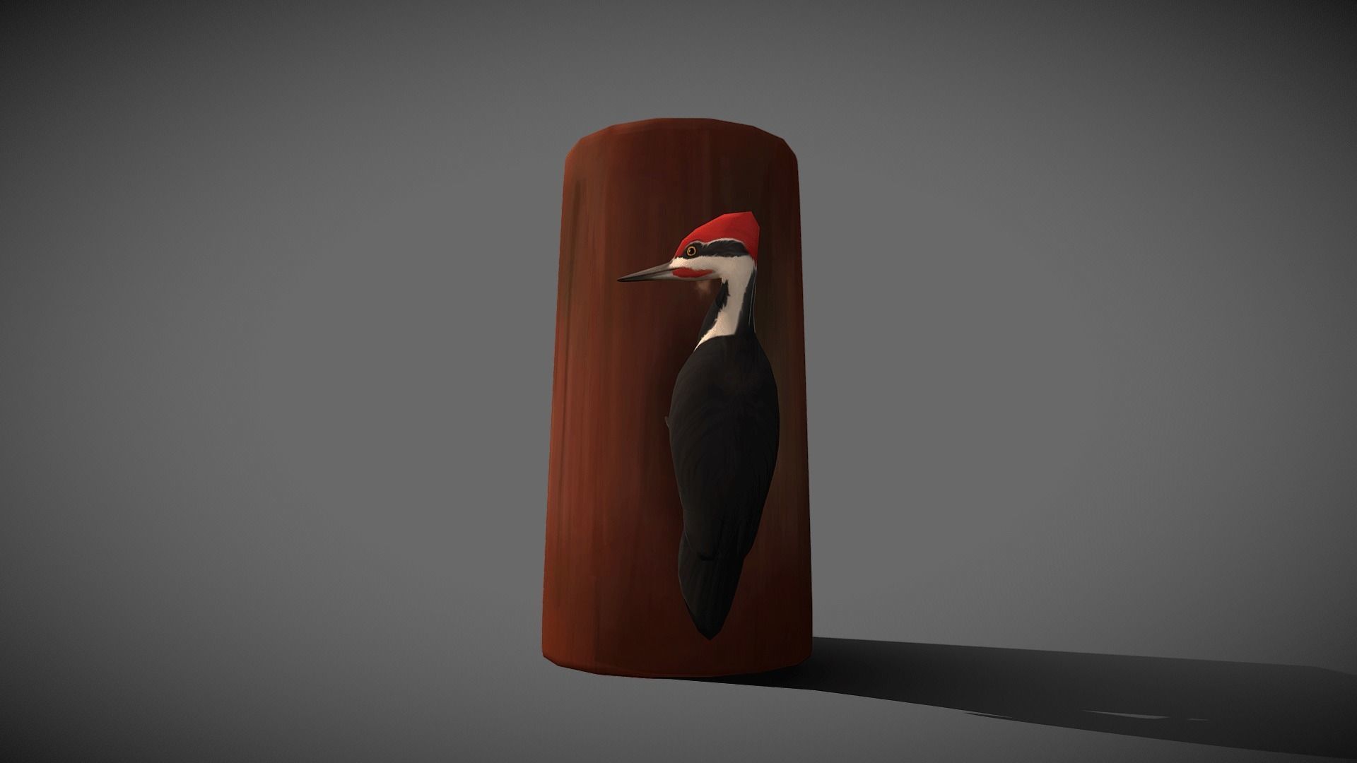 Low poly Woodpecker - Idle Animated Low-poly 3D model_3