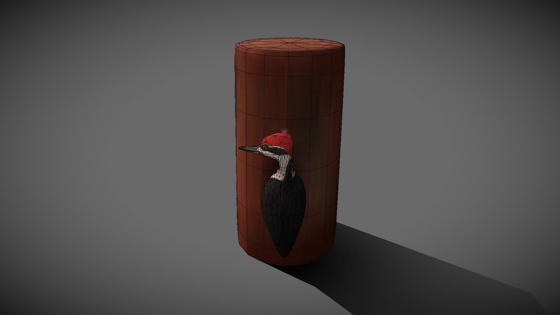 Low poly Woodpecker - Idle Animated Low-poly 3D model_4