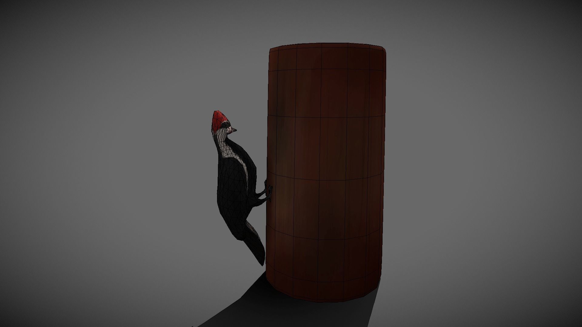 Low poly Woodpecker - Idle Animated Low-poly 3D model_8