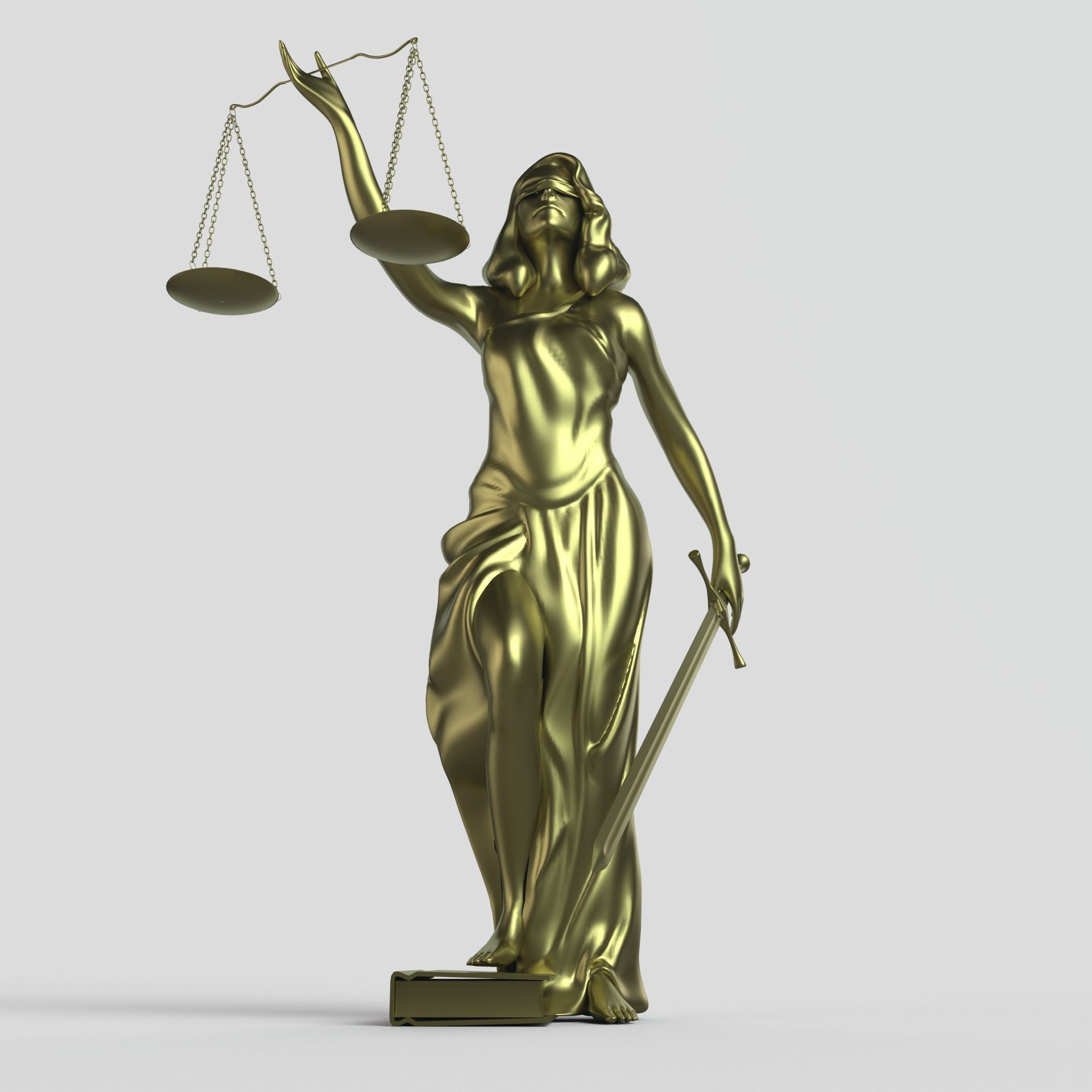 Themis statue of justice holding scales 3D print model_6