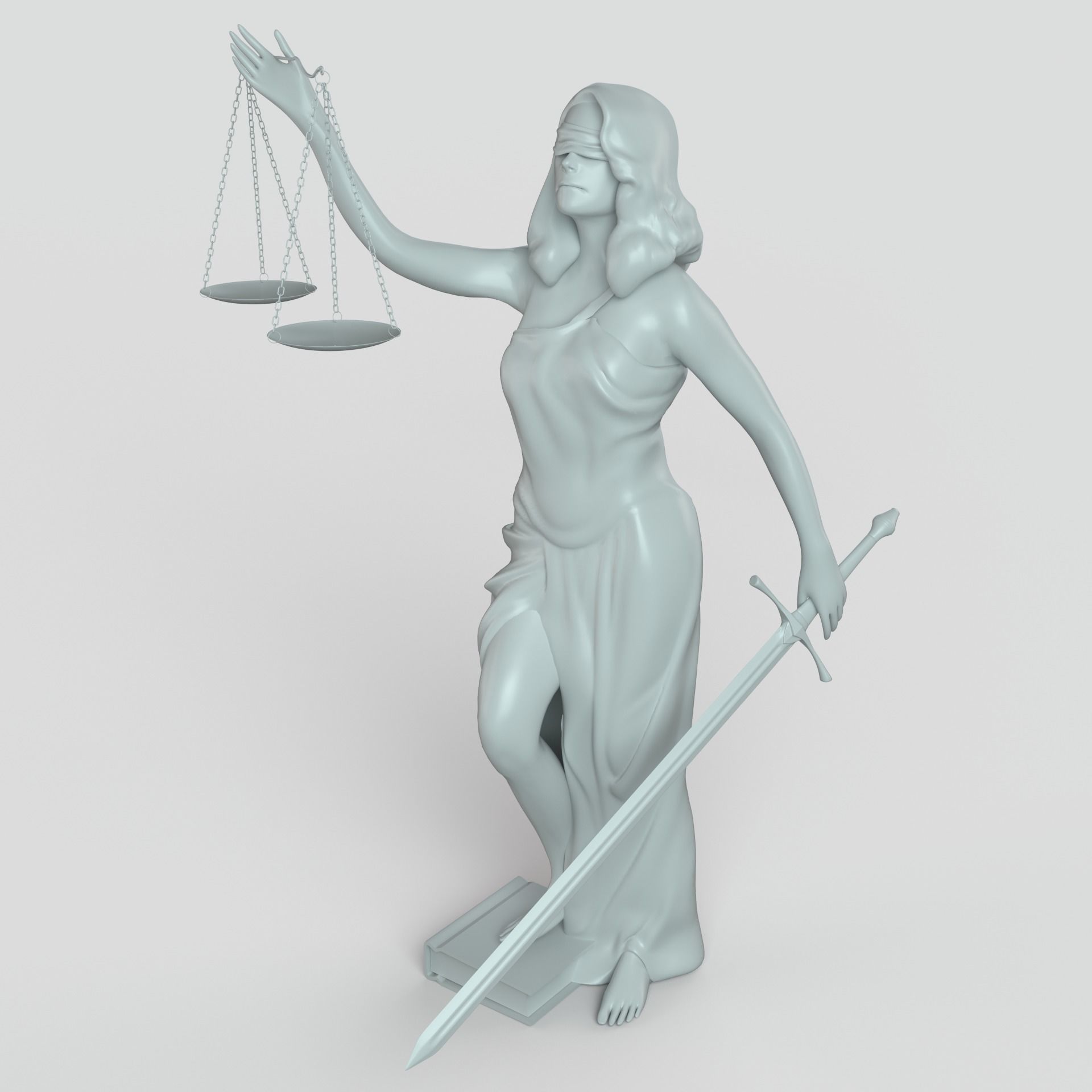 Themis statue of justice holding scales 3D print model_8