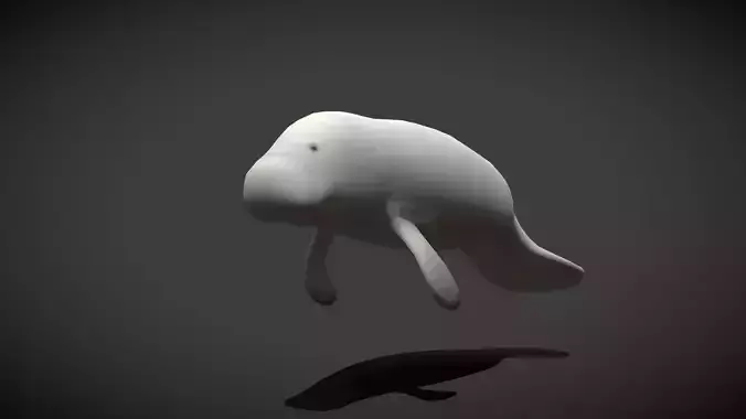 Low poly Manetee - Idle Animated Low-poly 3D model
