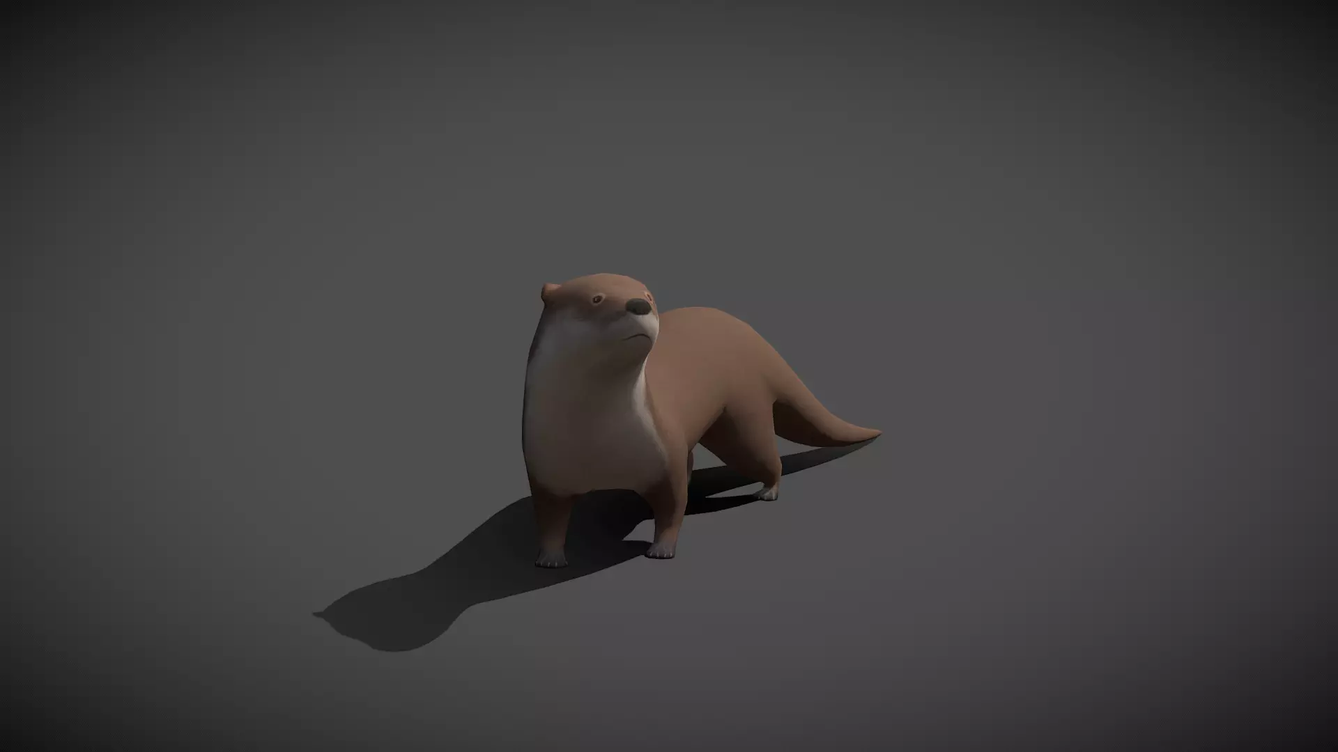 Low poly Otter - Idle Animated Low-poly 3D model_0