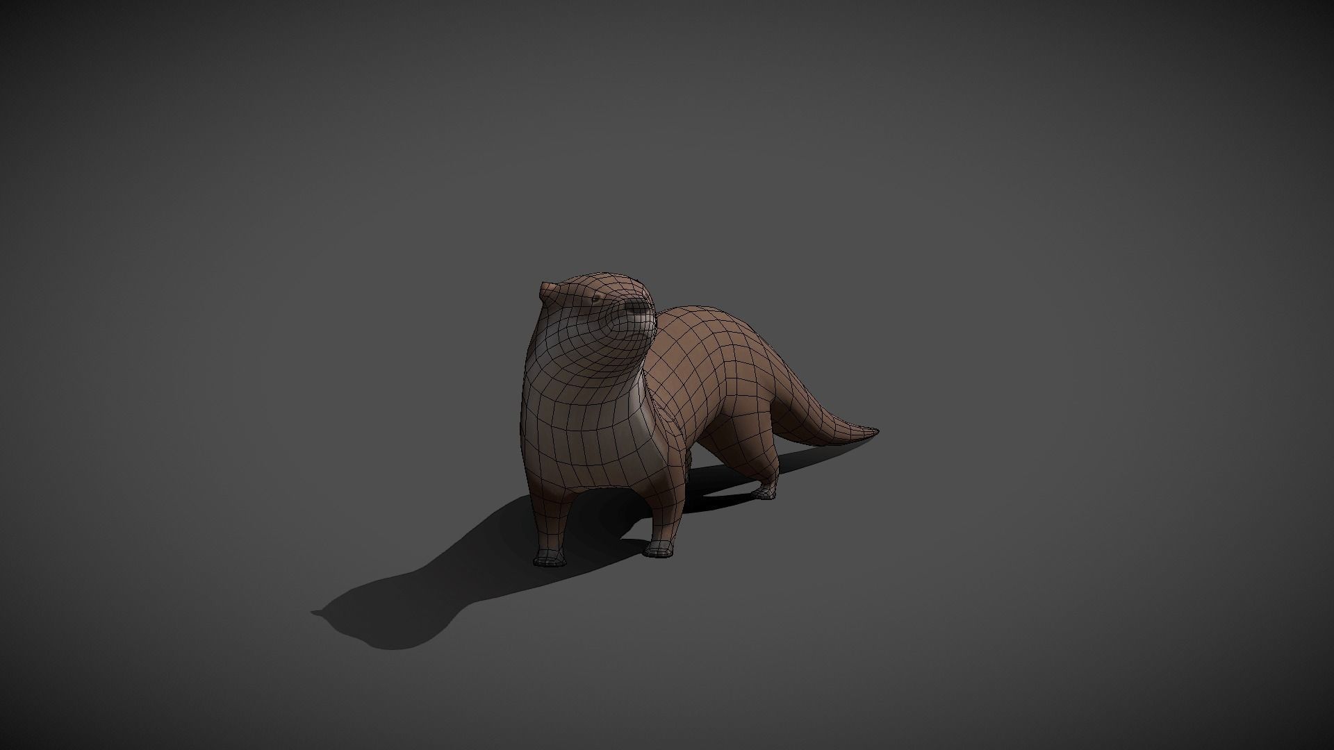 Low poly Otter - Idle Animated Low-poly 3D model_1