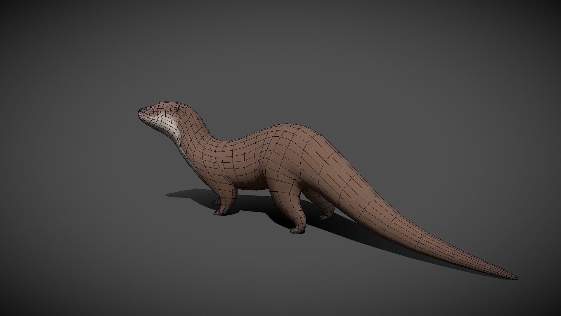 Low poly Otter - Idle Animated Low-poly 3D model_4