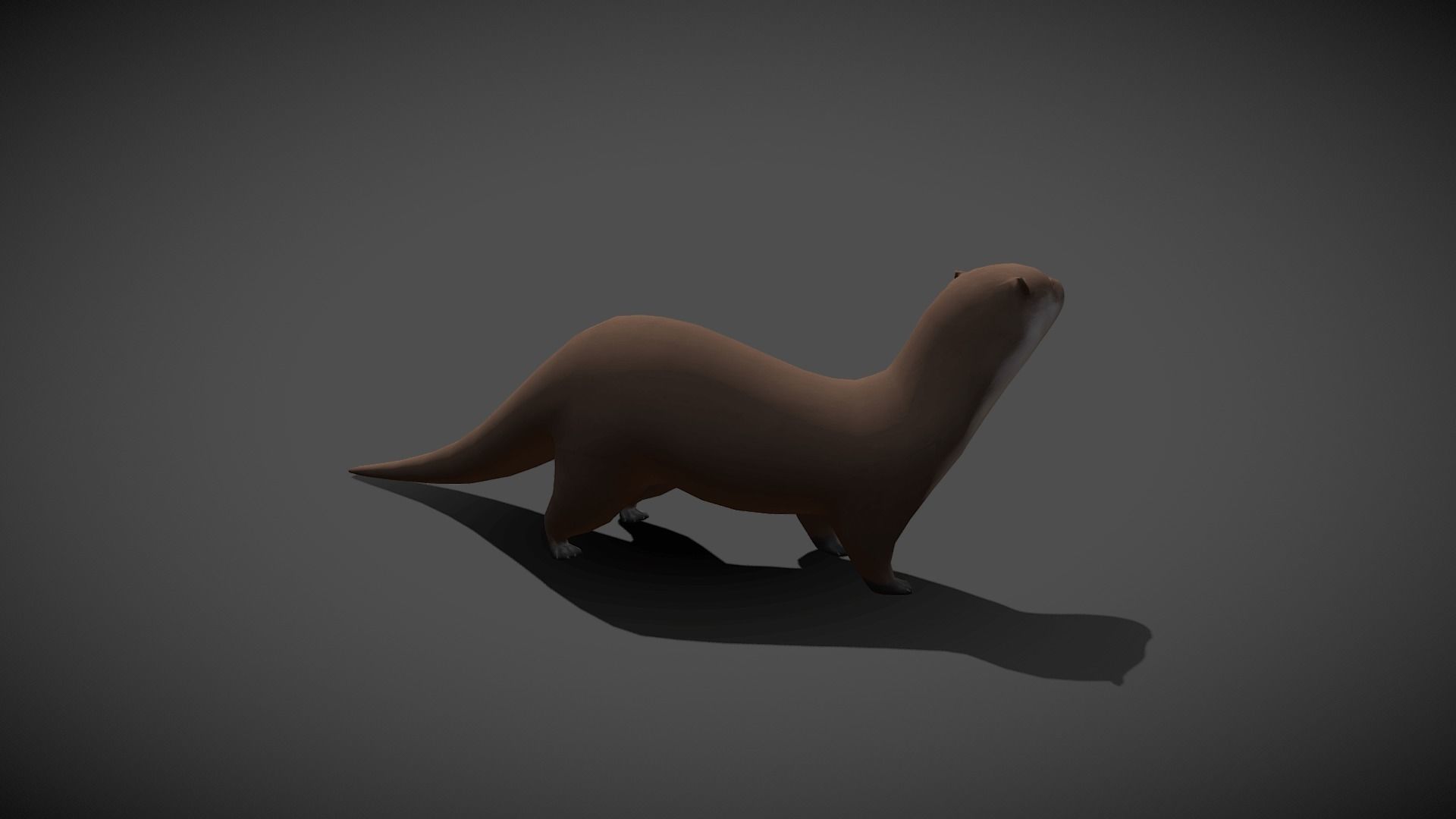 Low poly Otter - Idle Animated Low-poly 3D model_13