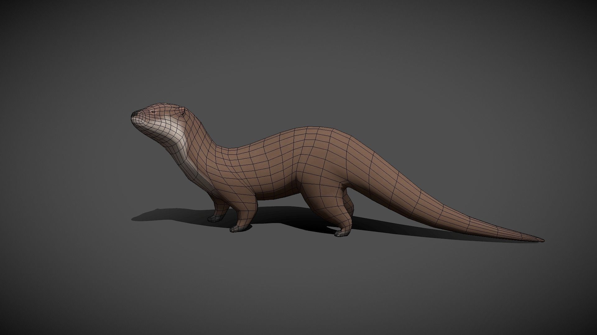 Low poly Otter - Idle Animated Low-poly 3D model_6