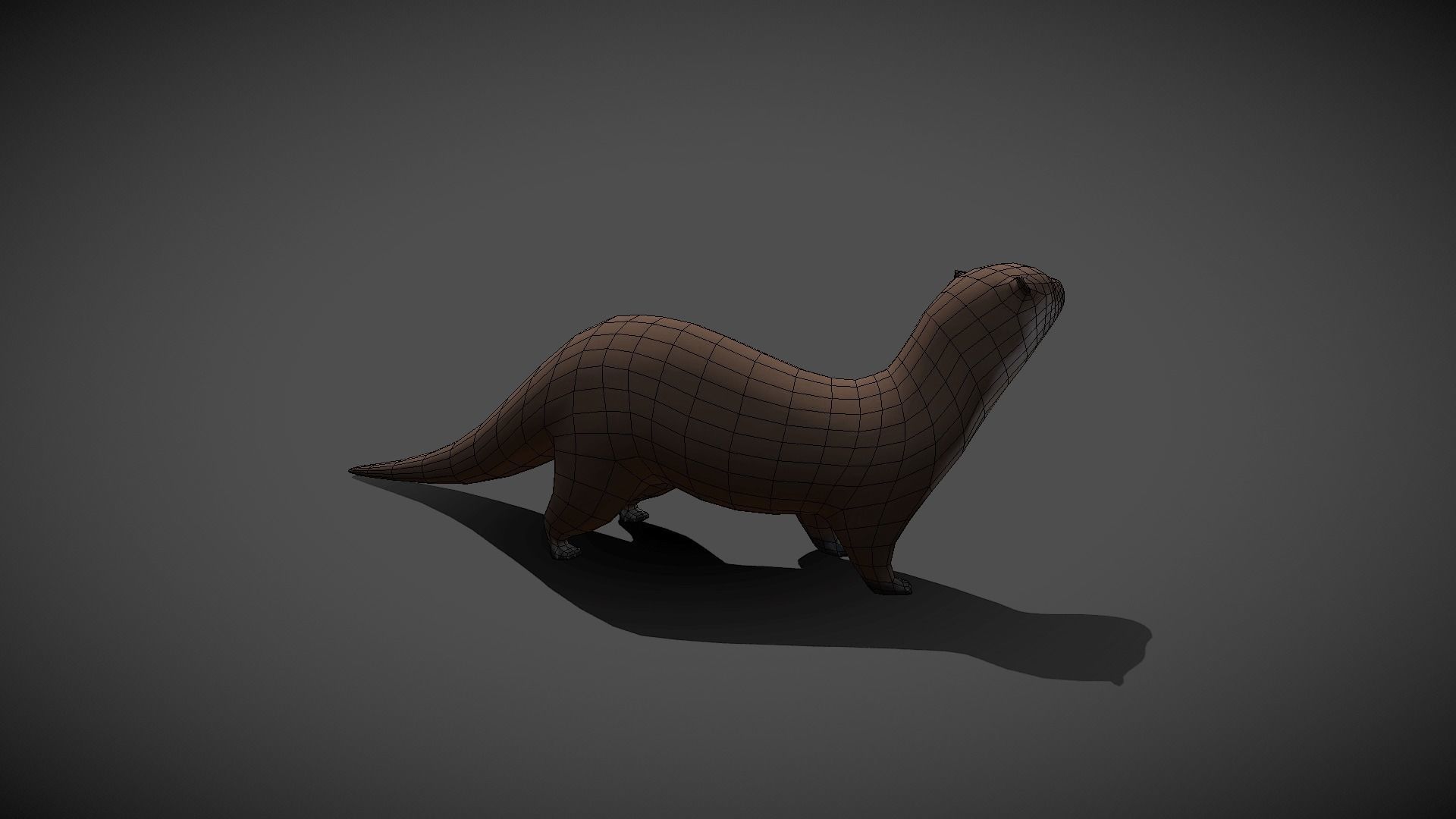 Low poly Otter - Idle Animated Low-poly 3D model_12