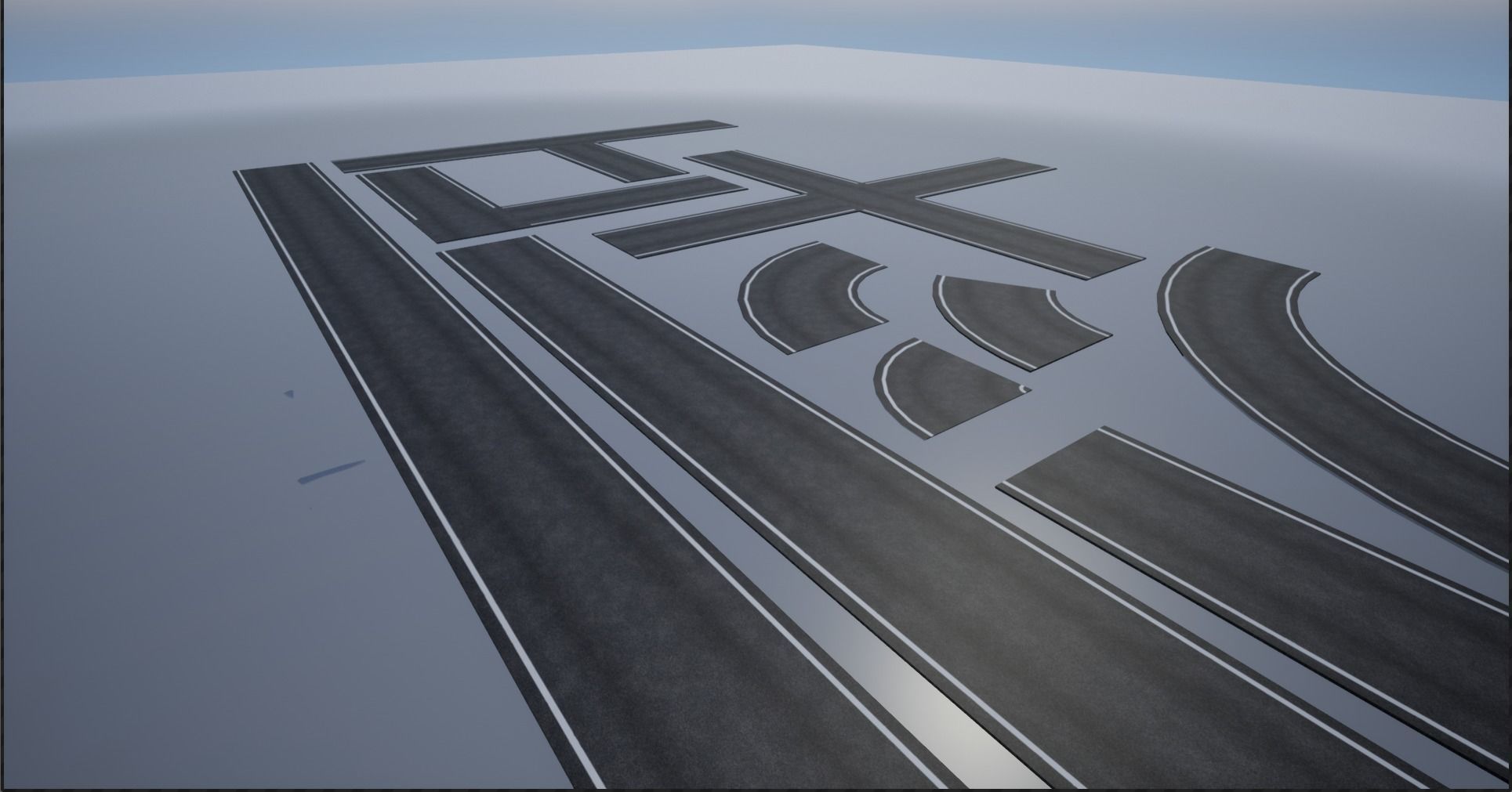 3D model modular single lane PBR road VR / AR / low-poly | CGTrader