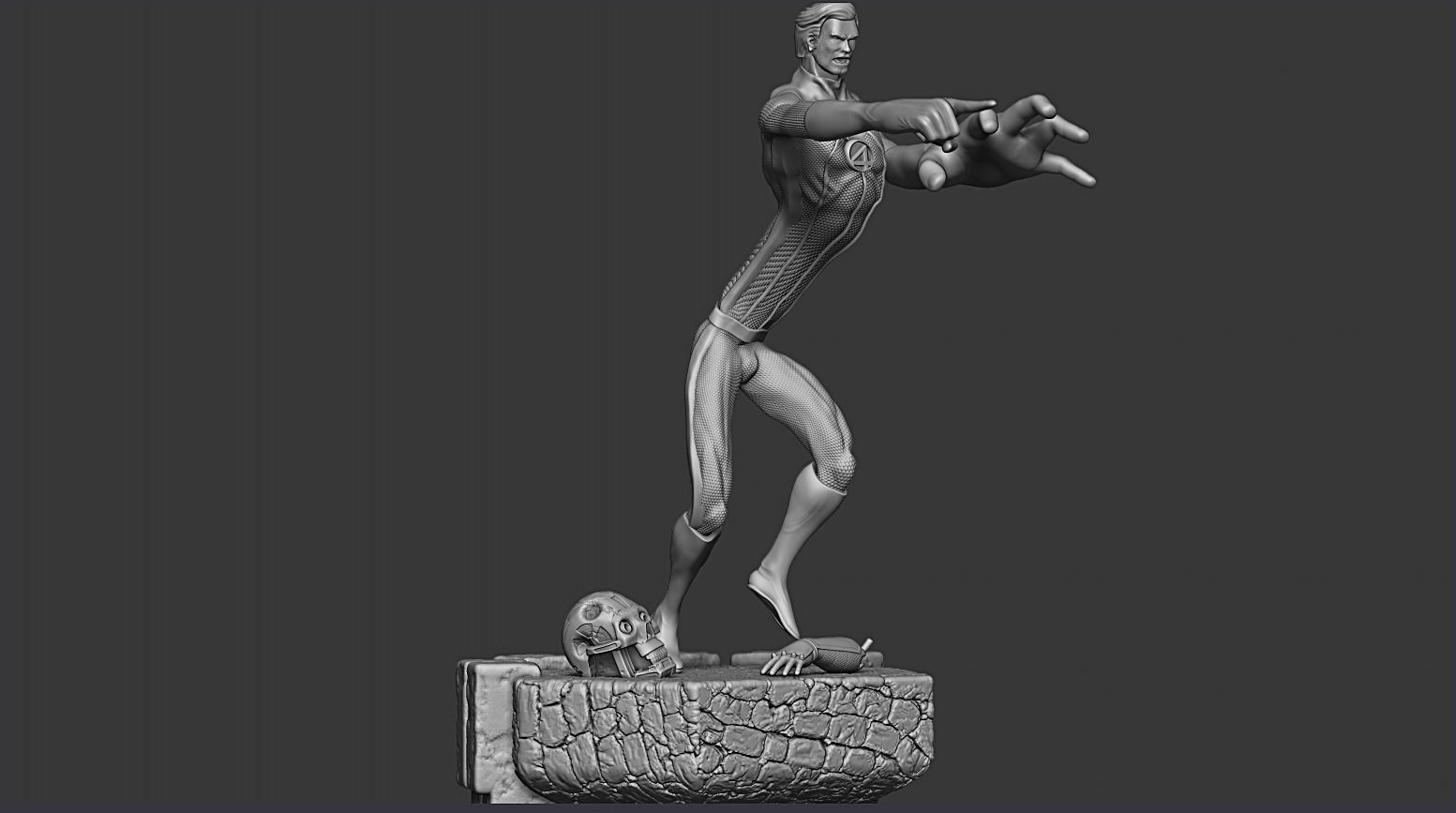 Fantastic four complete diorama 3D print model_3