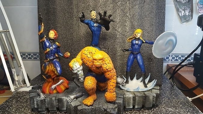 Fantastic four complete diorama 3D print model