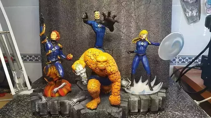 Fantastic four complete diorama 3D print model