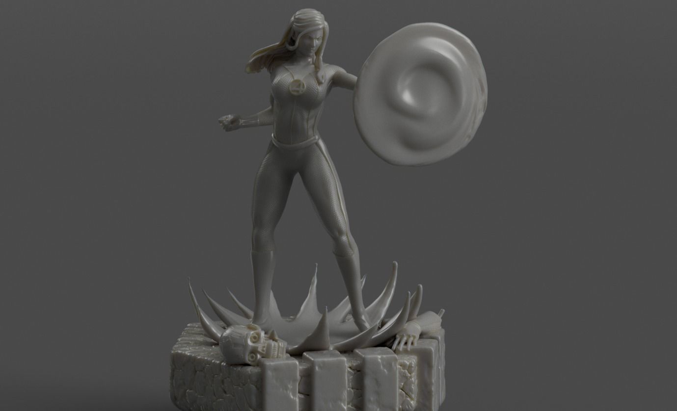 Fantastic four complete diorama 3D print model_1