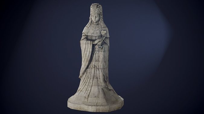 MaZu Statue Low-poly 3D model