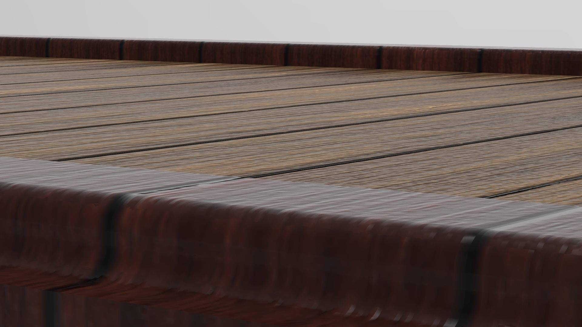 wooden table 3D model_2