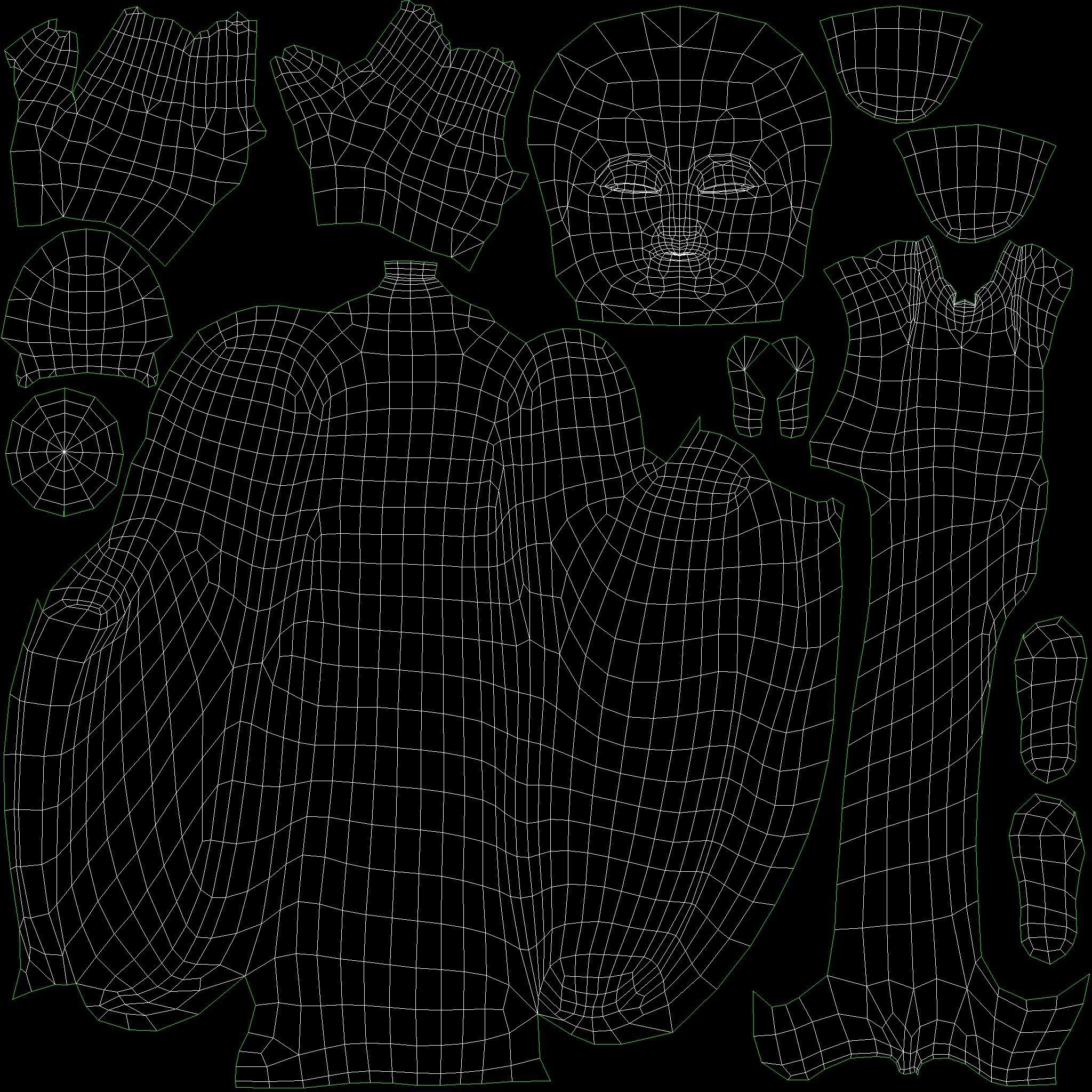 Buddha Statue Standing Low-poly 3D model_12