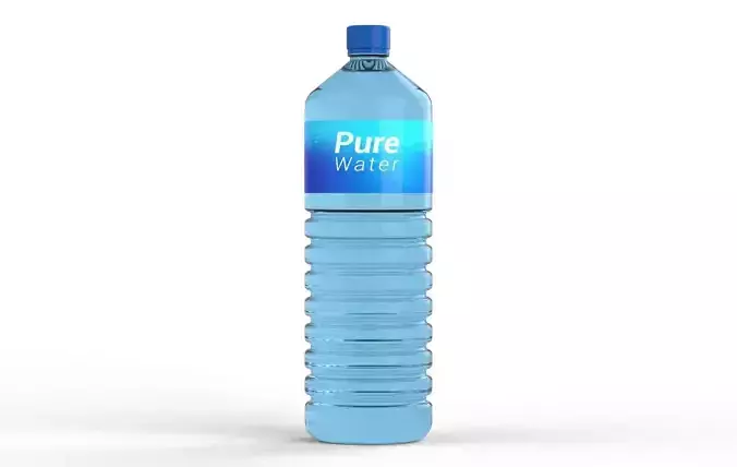 blue water bottle 3D model