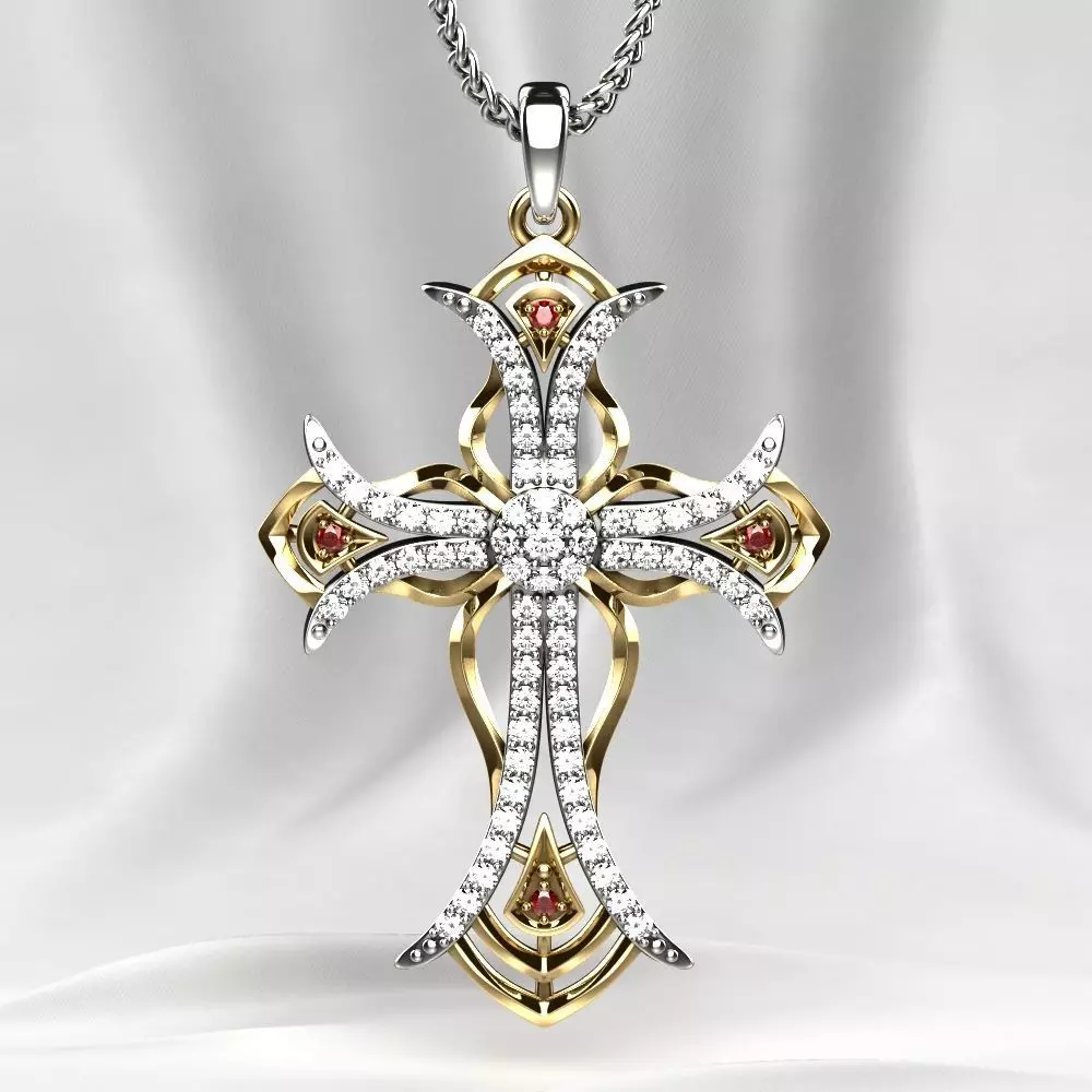 Rhoduim Golden Cross 3D print model_0