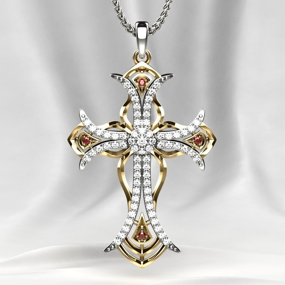 Rhoduim Golden Cross 3D print model_1