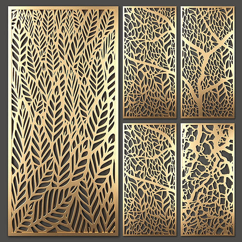Decorative panel set 42 3D model