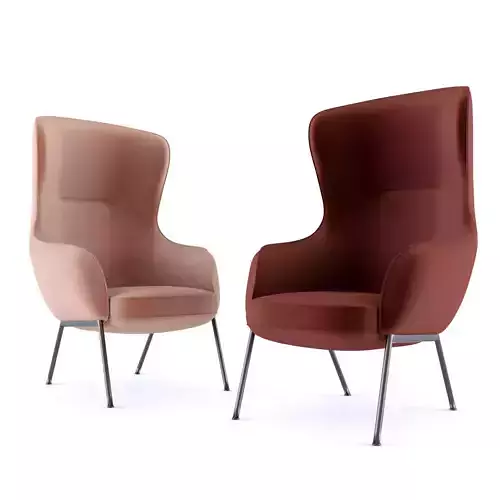 Fogia Mame Realistic Armchair 3d Model Nichetto Studio 3D model