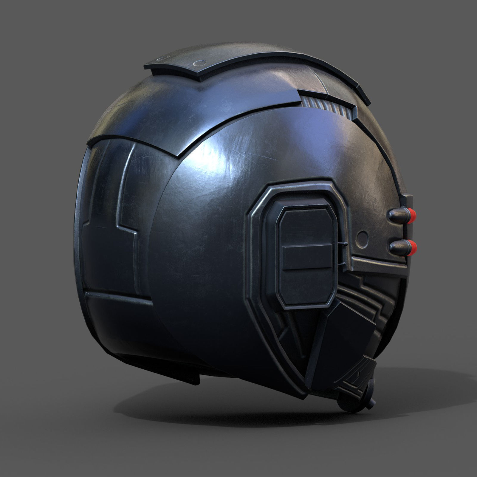 Helmet scifi military combat 3d model low poly human  space  Low-poly 3D model_8