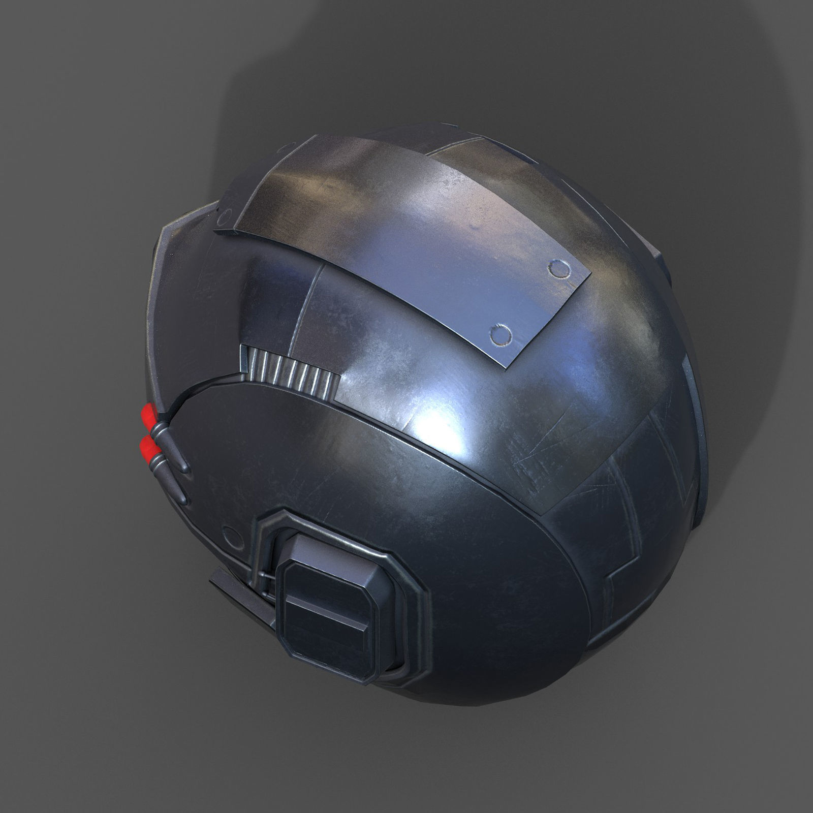 Helmet scifi military combat 3d model low poly human  space  Low-poly 3D model_6