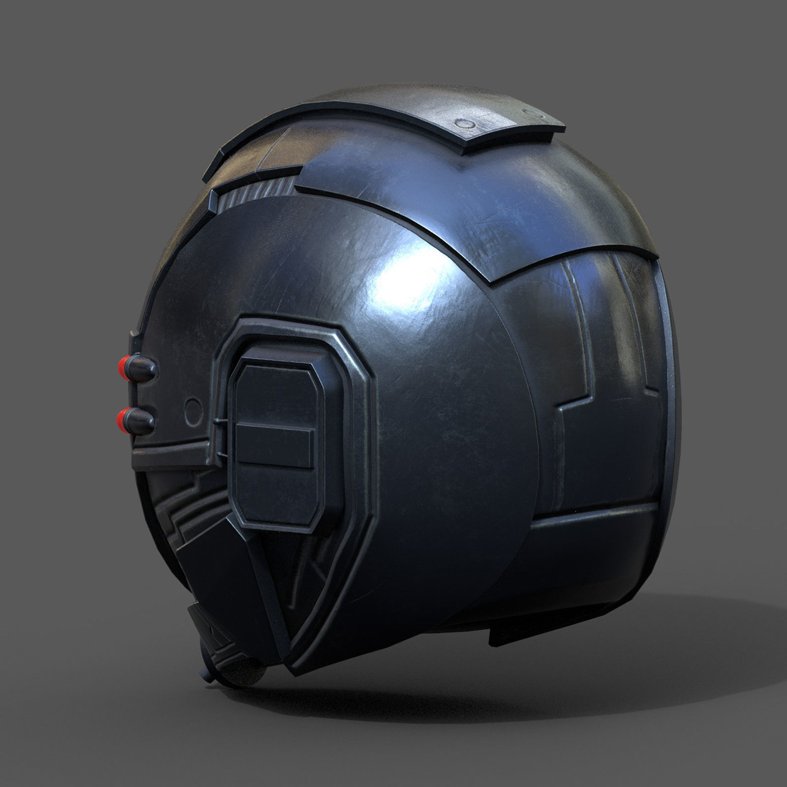 Helmet scifi military combat 3d model low poly human  space  Low-poly 3D model_7