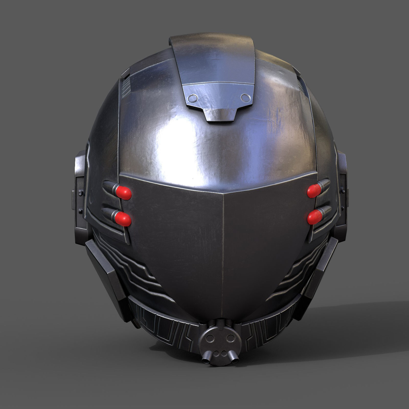 Helmet scifi military combat 3d model low poly human  space  Low-poly 3D model_1