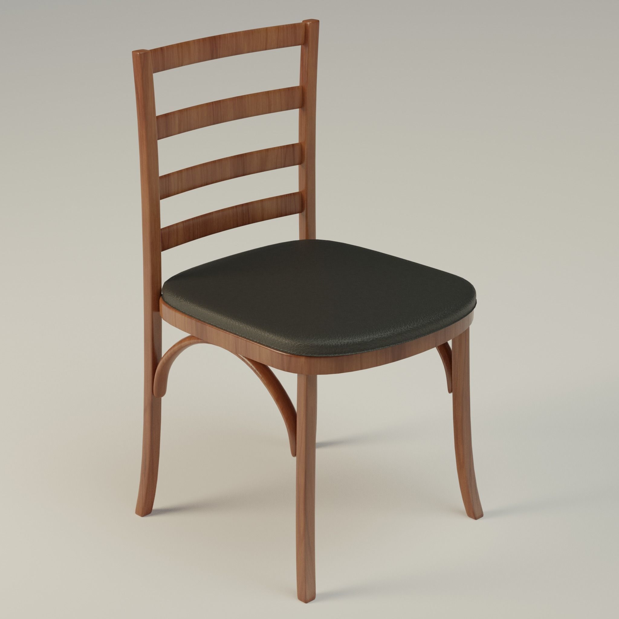 Low Poly Chair Collection with wooden legs Low-poly 3D model_8
