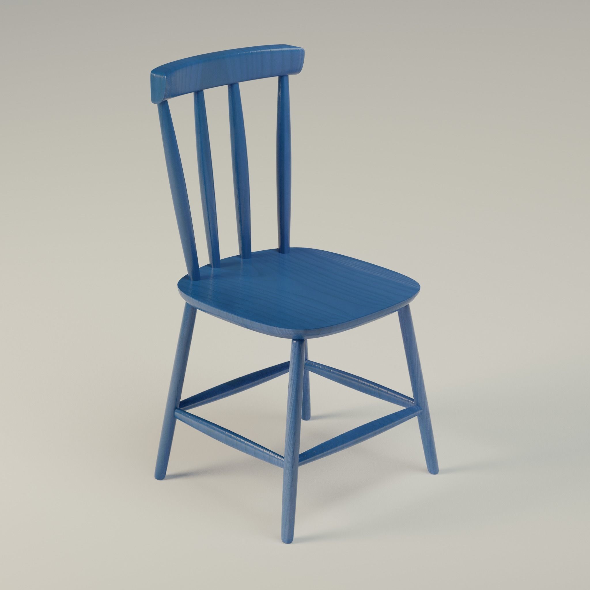 Low Poly Chair Collection with wooden legs Low-poly 3D model_10