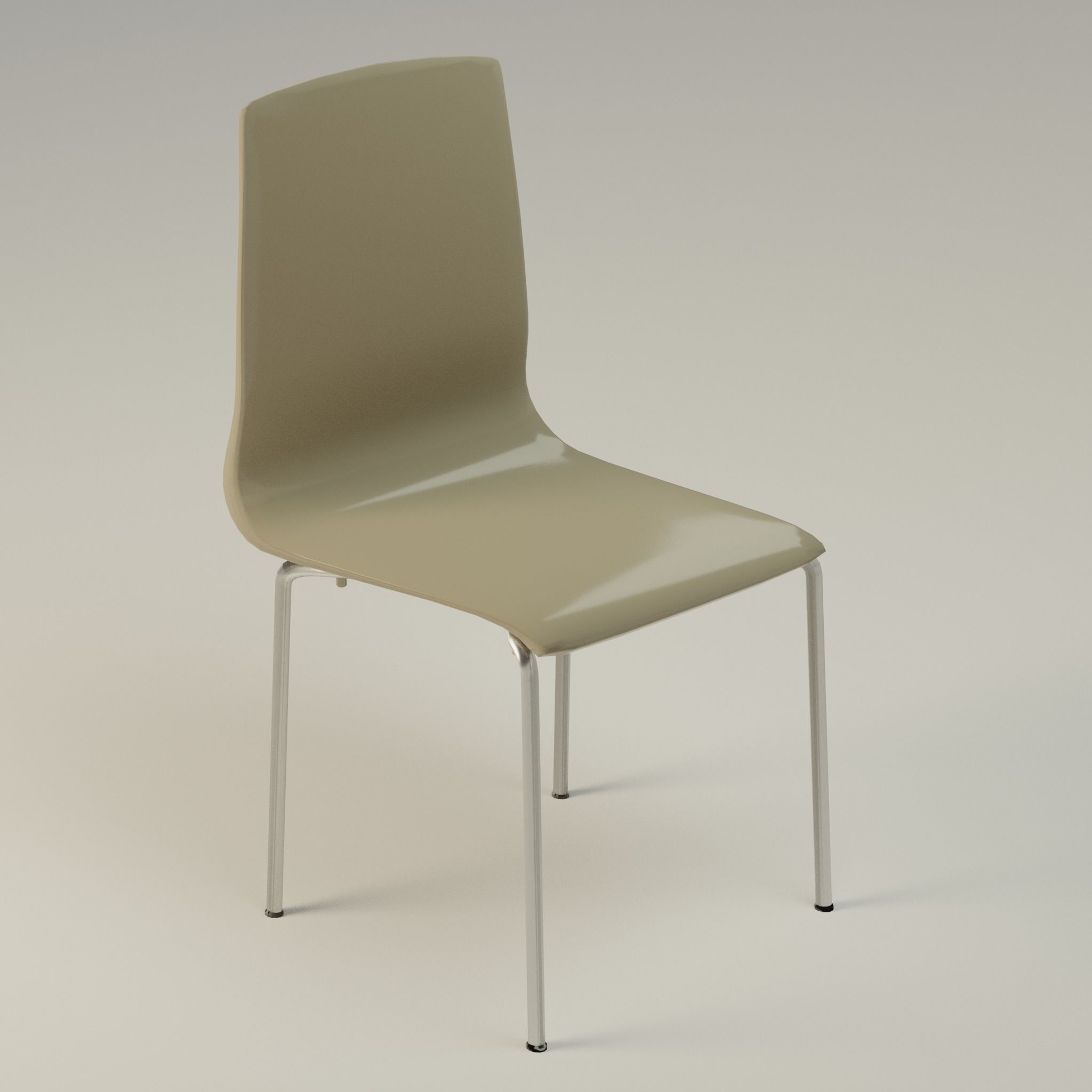 Low Poly Chair Collection with wooden legs Low-poly 3D model_6