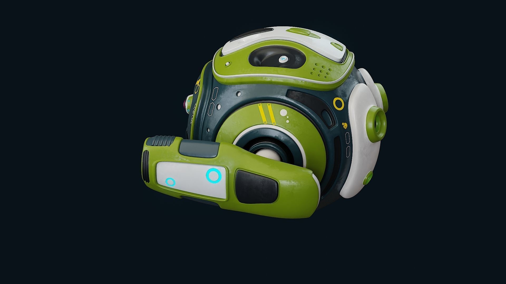 Sci fi security drone cinematic model 3D model_7