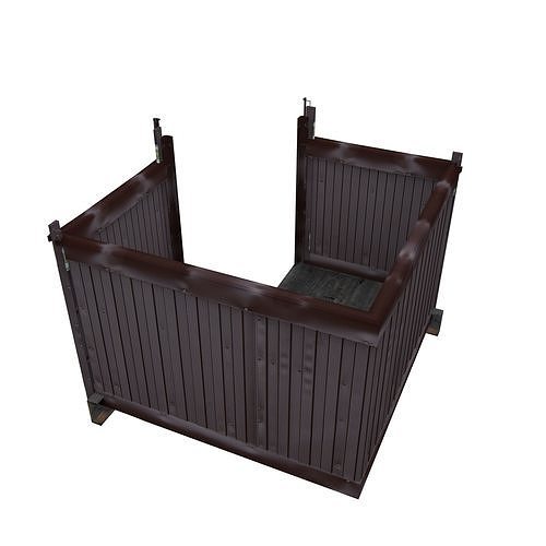 Balcony metais 01 95 NoAwning 07 Corner for Russia Low-poly 3D model